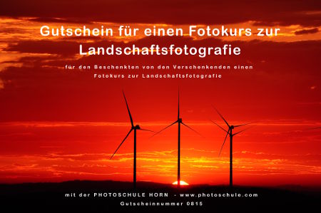 Gutschein Fotokurs Landschaftsfotografie Sonnenaufgang